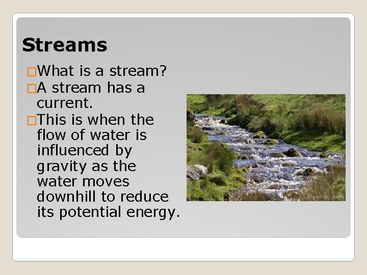 Streams �What is a stream? �A stream has a current. �This is when the Streams �What is a stream? �A stream has a current. �This is when the