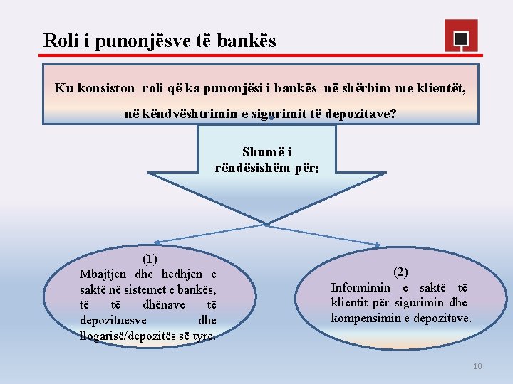 Roli i punonjësve të bankës Ku konsiston roli që ka punonjësi i bankës në