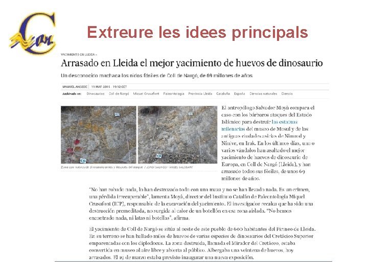 Extreure les idees principals 