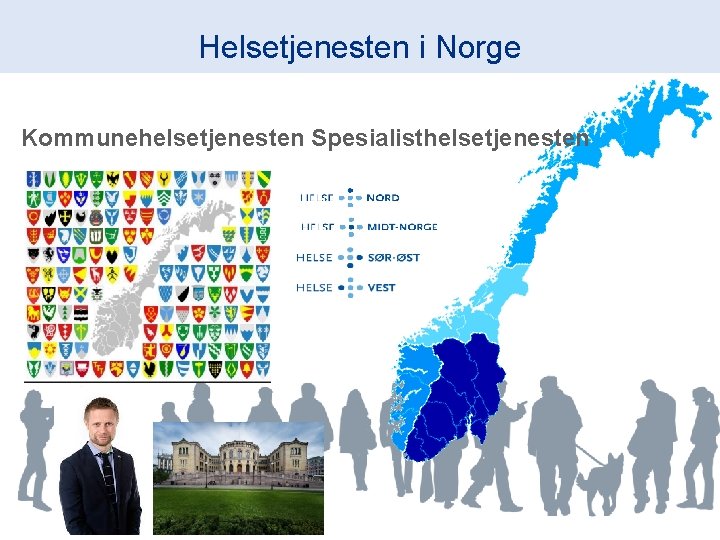 Helsetjenesten i Norge Kommunehelsetjenesten Spesialisthelsetjenesten 