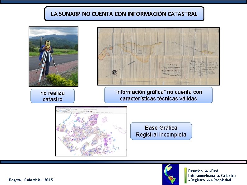 LA SUNARP NO CUENTA CON INFORMACIÓN CATASTRAL no realiza catastro “información gráfica” no cuenta