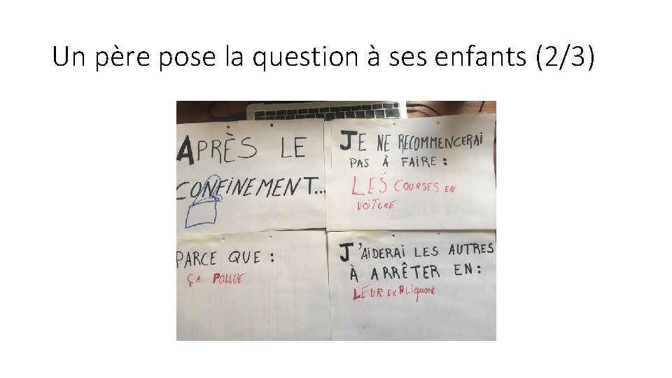 Un père pose la question à ses enfants (2/3) 