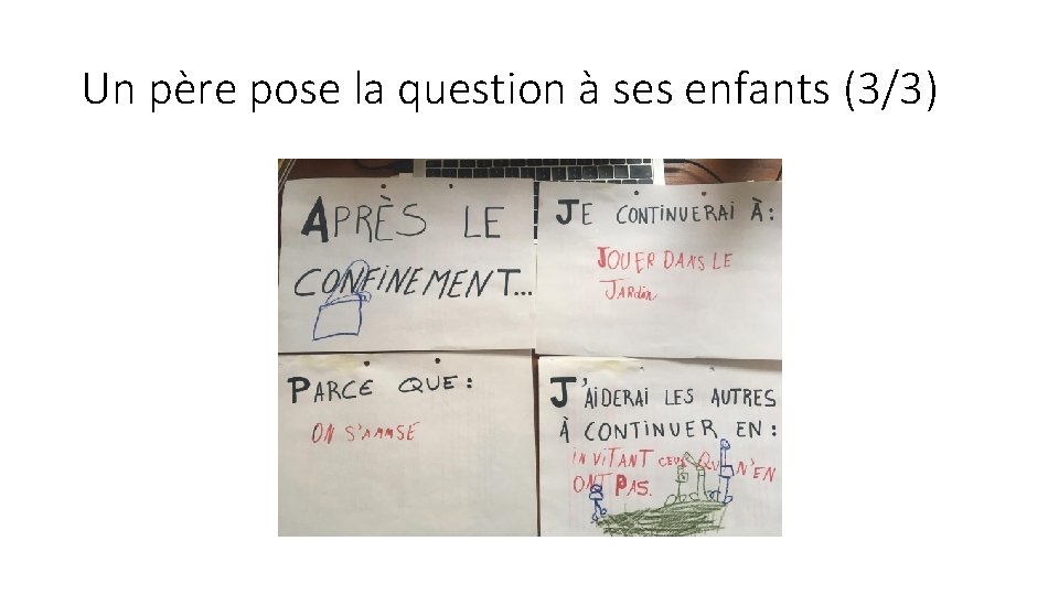 Un père pose la question à ses enfants (3/3) 