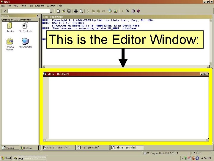 This is the Editor Window: 