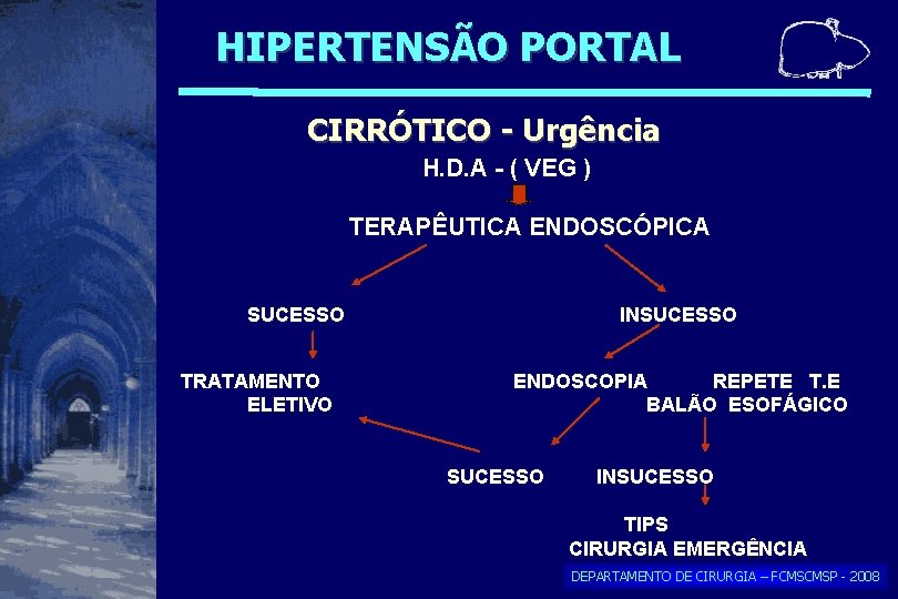 HIPERTENSÃO PORTAL CIRRÓTICO - Urgência H. D. A - ( VEG ) TERAPÊUTICA ENDOSCÓPICA HIPERTENSÃO PORTAL CIRRÓTICO - Urgência H. D. A - ( VEG ) TERAPÊUTICA ENDOSCÓPICA