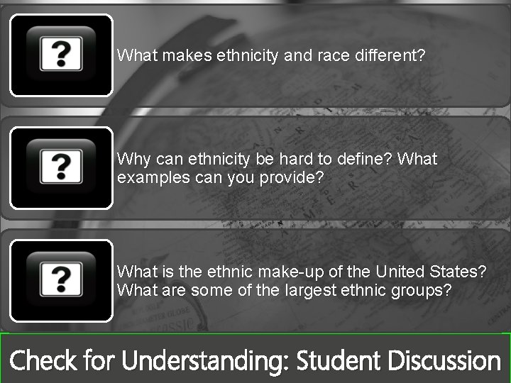 What makes ethnicity and race different? Why can ethnicity be hard to define? What