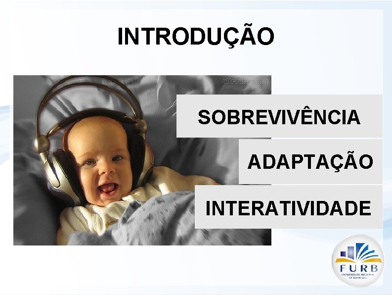 INTRODUÇÃO SOBREVIVÊNCIA ADAPTAÇÃO INTERATIVIDADE 