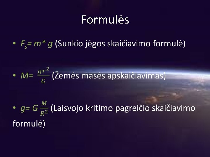 Formulės • 