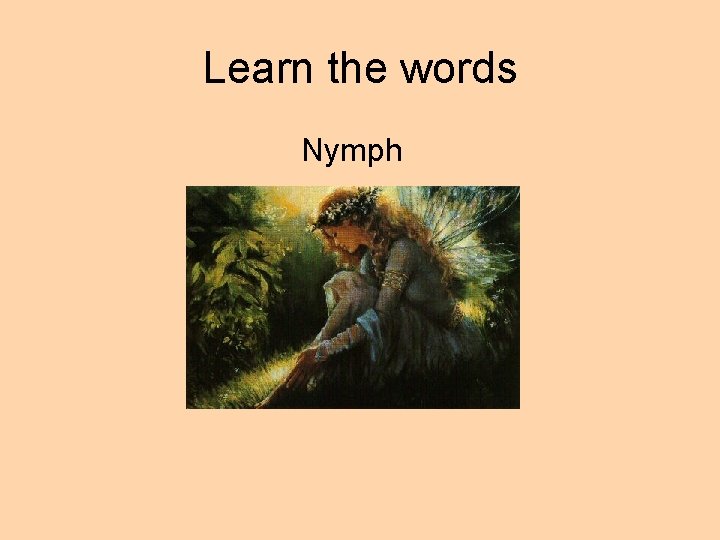 Learn the words Nymph 