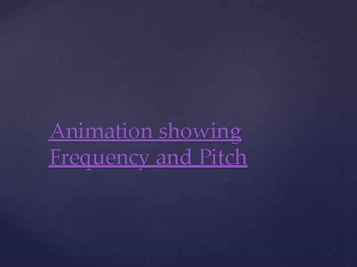 Animation showing Frequency and Pitch 