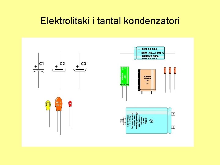 Elektrolitski i tantal kondenzatori 
