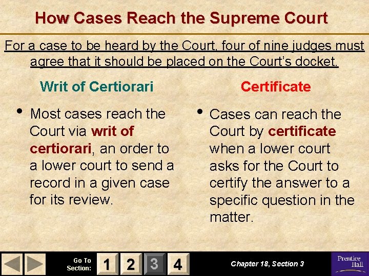 most cases reach the supreme court