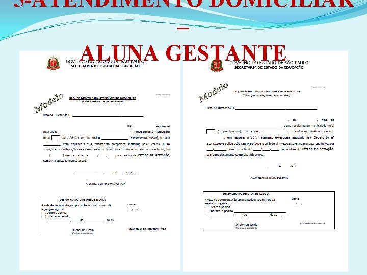 5 -ATENDIMENTO DOMICILIAR – ALUNA GESTANTE 