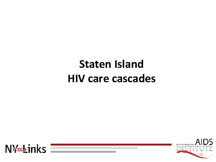 Staten Island HIV care cascades 53 