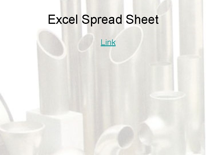 Excel Spread Sheet Link 