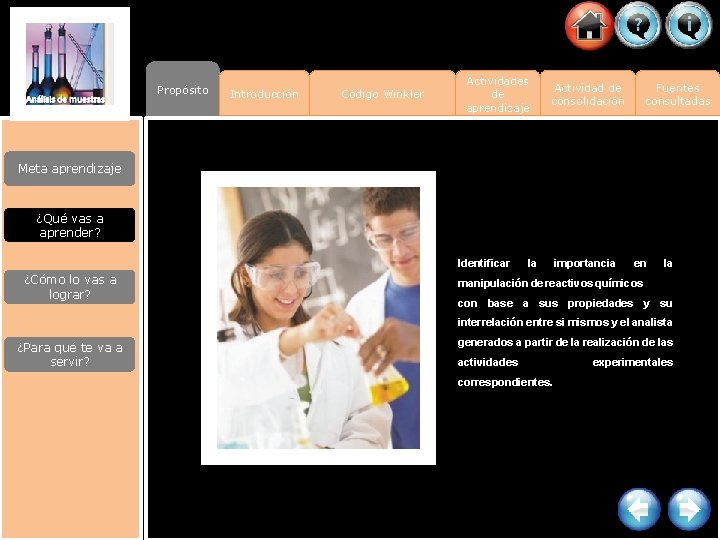 Propósito Introducción Código Winkler Actividades de aprendizaje Actividad de consolidación Fuentes consultadas Meta aprendizaje