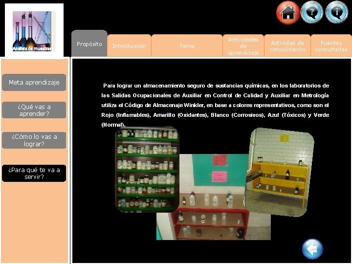 Propósito Meta aprendizaje Introducción Tema Actividades de aprendizaje Actividad de consolidación Fuentes consultadas Para