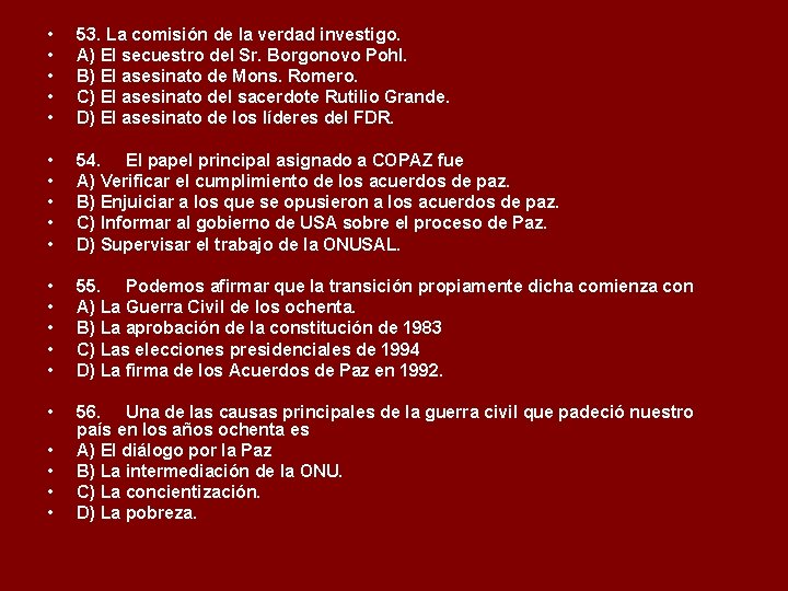  • • • 53. La comisión de la verdad investigo. A) El secuestro