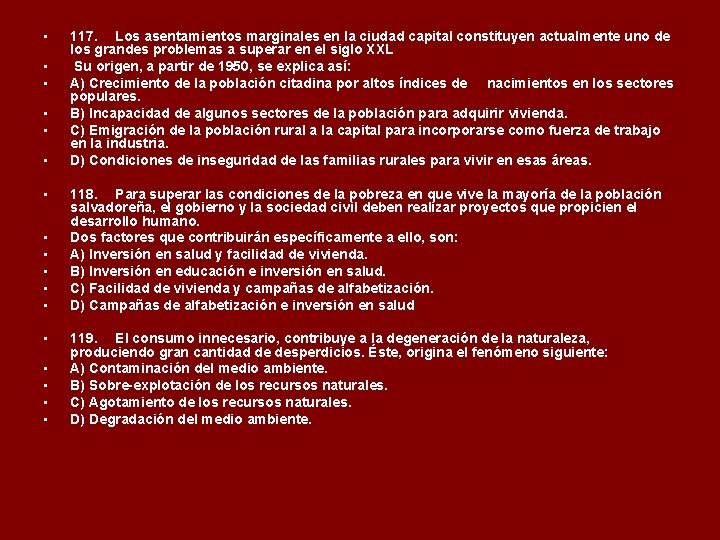  • • • • • 117. Los asentamientos marginales en la ciudad capital