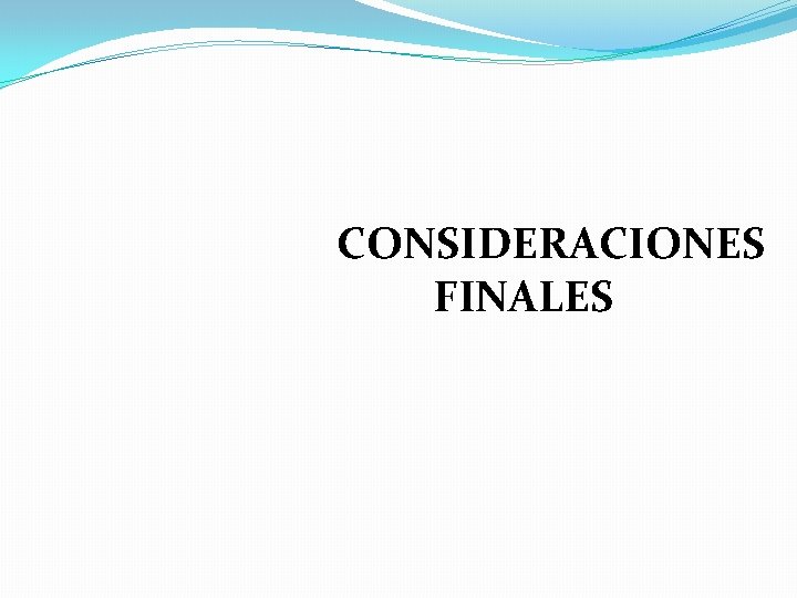 CONSIDERACIONES FINALES 