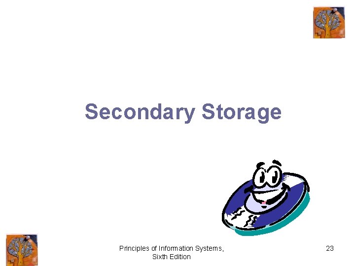 Secondary Storage Principles of Information Systems, Sixth Edition 23 