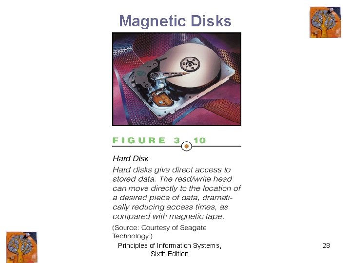 Magnetic Disks Principles of Information Systems, Sixth Edition 28 