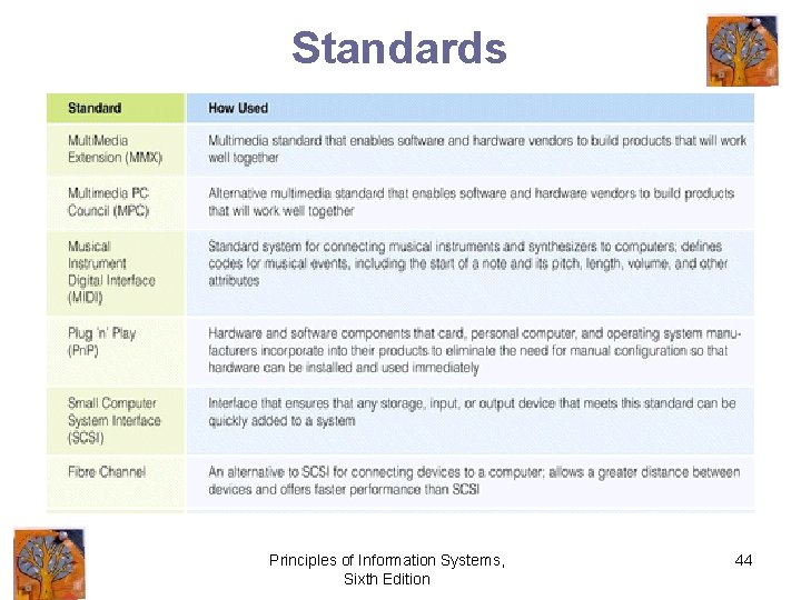 Standards Principles of Information Systems, Sixth Edition 44 