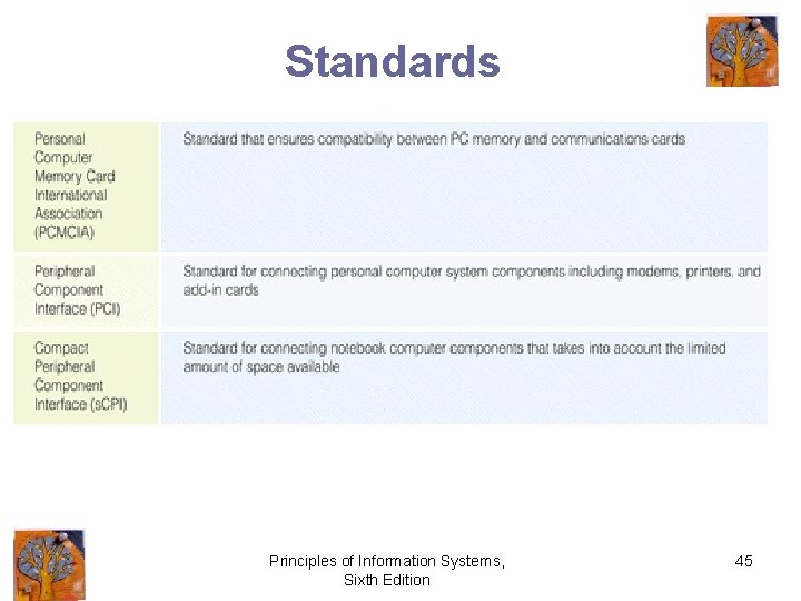 Standards Principles of Information Systems, Sixth Edition 45 