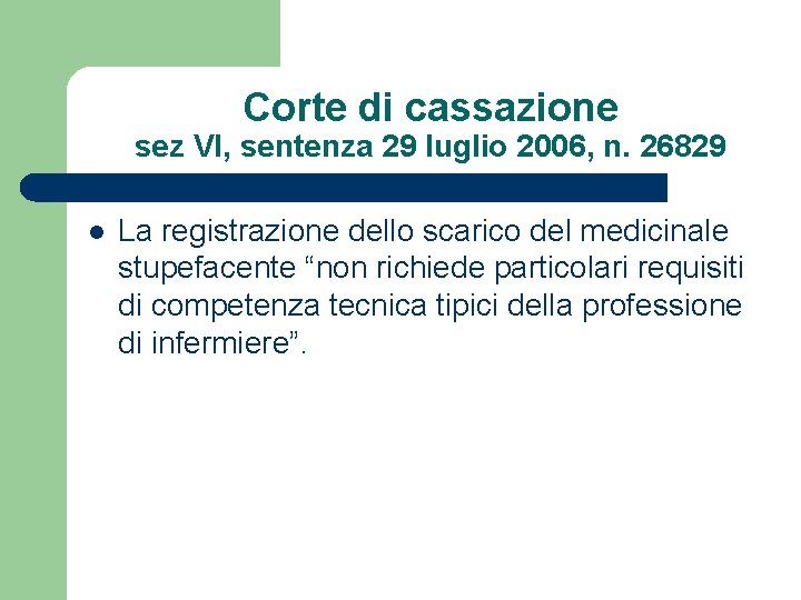 Corte di cassazione sez VI, sentenza 29 luglio 2006, n. 26829 l La registrazione