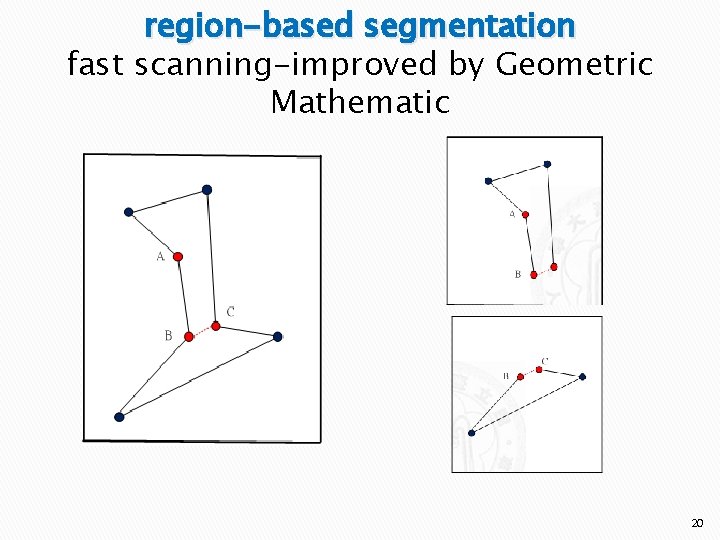 region-based segmentation fast scanning-improved by Geometric Mathematic 20 