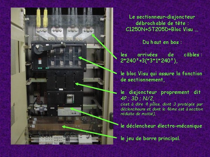 Le sectionneur-disjoncteur débrochable de tête : C 1250 N+ST 205 D+Bloc Visu … Du