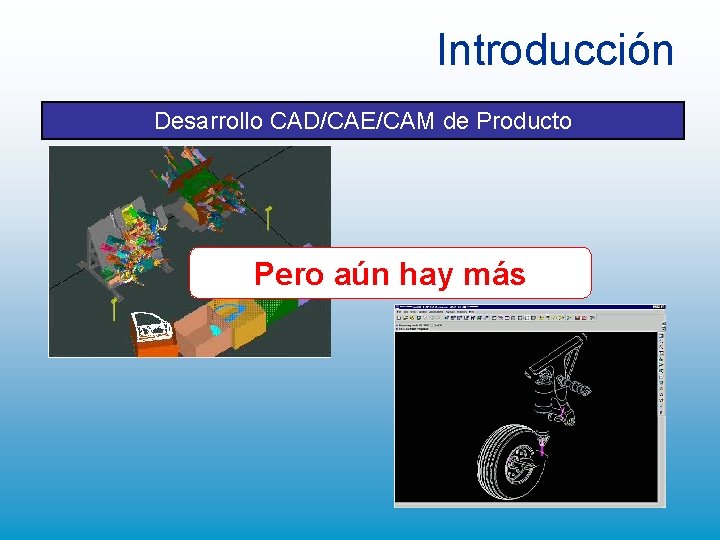 Introducción Desarrollo CAD/CAE/CAM de Producto Pero aún hay más Introducción Desarrollo CAD/CAE/CAM de Producto Pero aún hay más