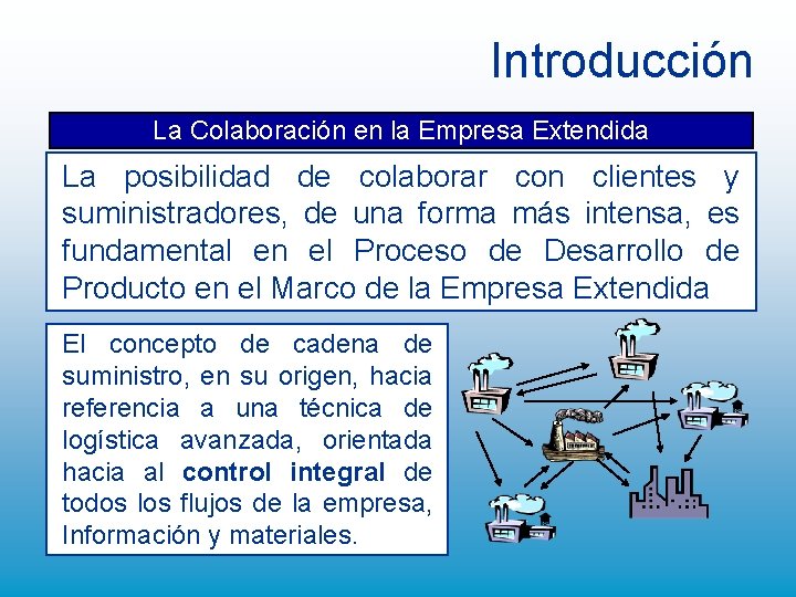 Introducción La Colaboración en la Empresa Extendida La posibilidad de colaborar con clientes y Introducción La Colaboración en la Empresa Extendida La posibilidad de colaborar con clientes y