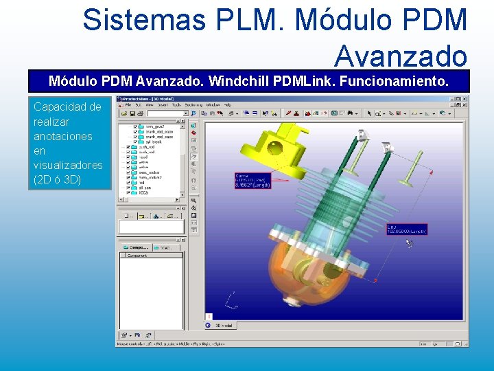 Sistemas PLM. Módulo PDM Avanzado. Windchill PDMLink. Funcionamiento. Capacidad de realizar anotaciones en visualizadores Sistemas PLM. Módulo PDM Avanzado. Windchill PDMLink. Funcionamiento. Capacidad de realizar anotaciones en visualizadores