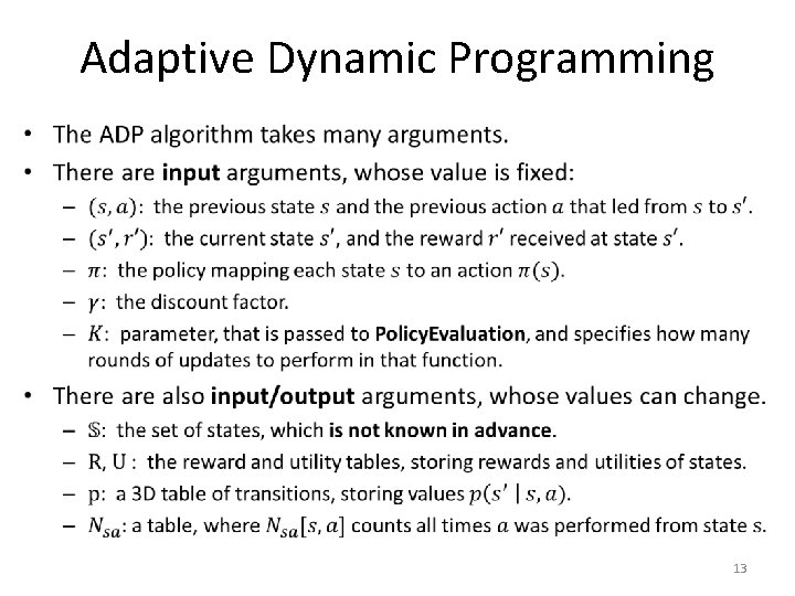 Adaptive Dynamic Programming • 13 