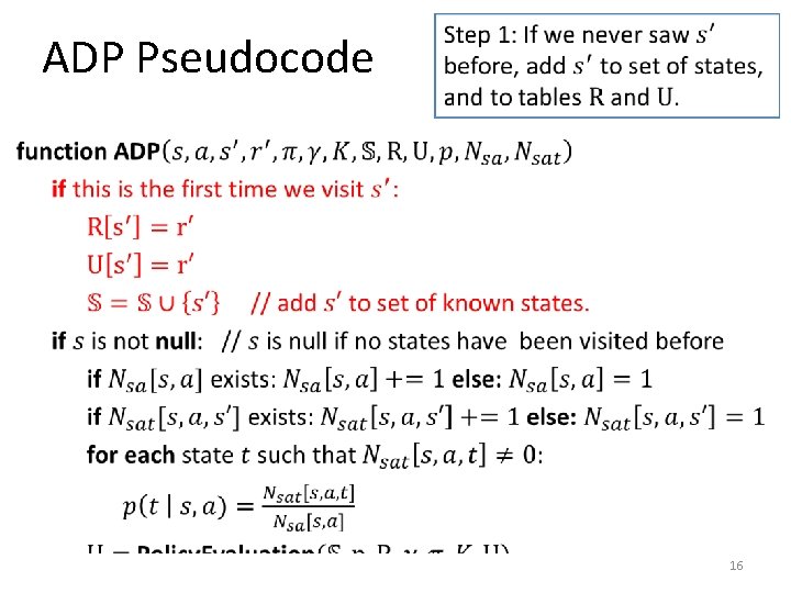 ADP Pseudocode • 16 