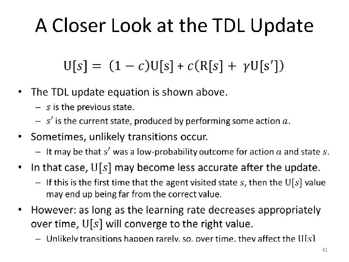 A Closer Look at the TDL Update • 41 