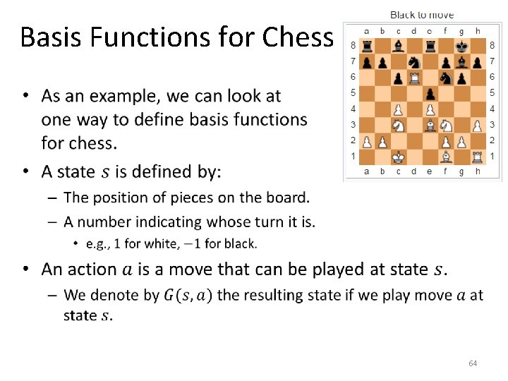 Basis Functions for Chess • 64 