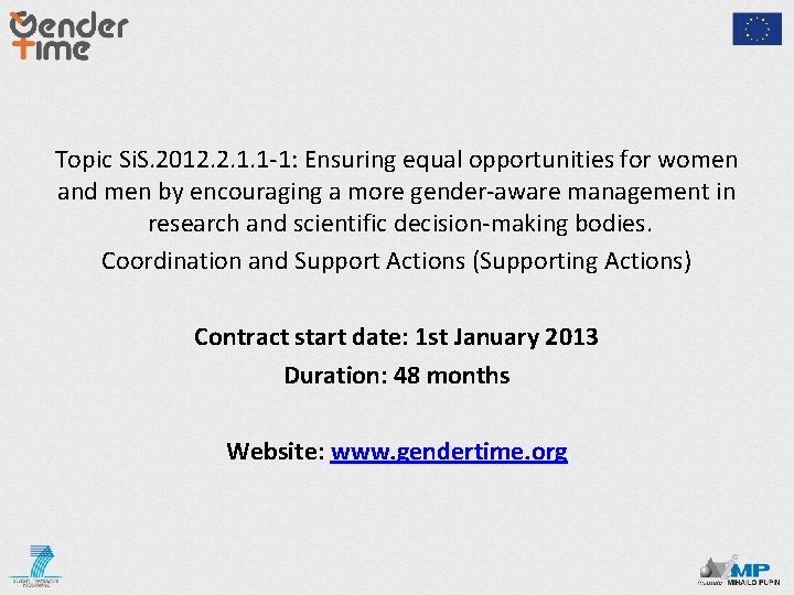 Topic Si. S. 2012. 2. 1. 1 -1: Ensuring equal opportunities for women and