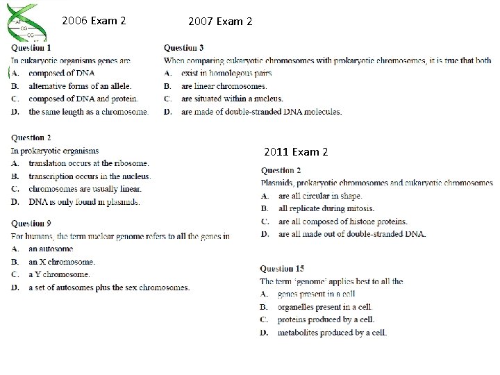 2006 Exam 2 2007 Exam 2 2011 Exam 2 