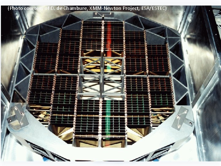 (Photo courtesy of D. de Chambure, XMM-Newton Project, ESA/ESTEC) (Photo courtesy of D. de Chambure, XMM-Newton Project, ESA/ESTEC)