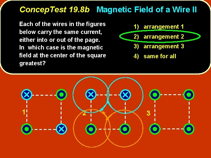 Concep. Test 19. 8 b Magnetic Field of a Wire II Each of the