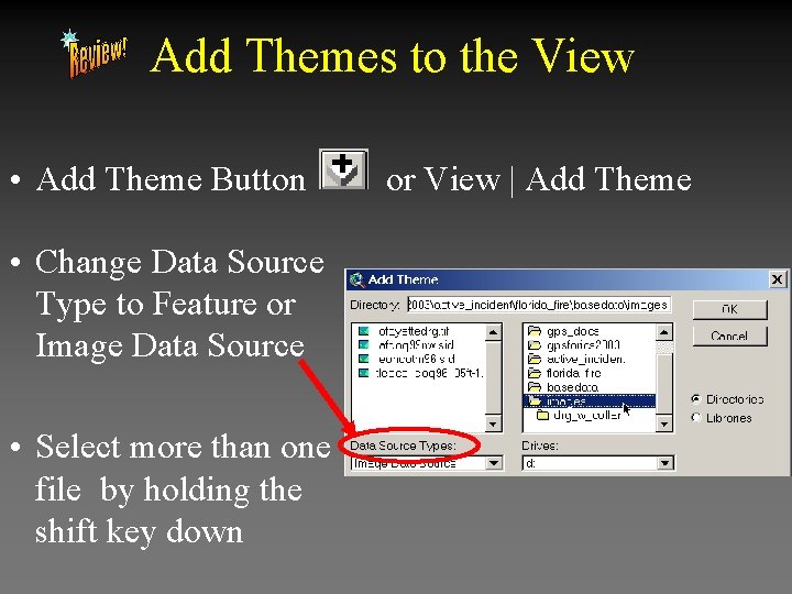 Add Themes to the View • Add Theme Button • Change Data Source Type