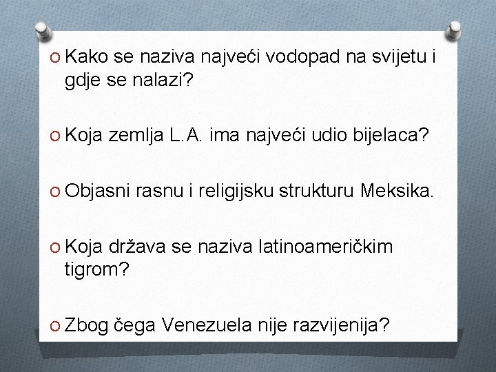 O Kako se naziva najveći vodopad na svijetu i gdje se nalazi? O Koja