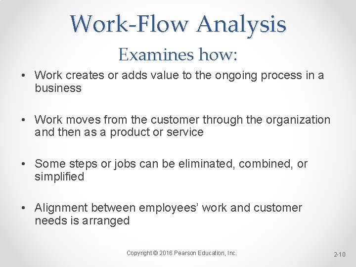 Job Problem Flow Analysis Chapter 2 Managing Work Flows and Conducting Job