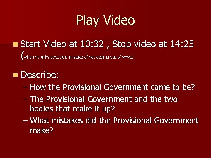 Play Video n Start Video at 10: 32 , Stop video at 14: 25