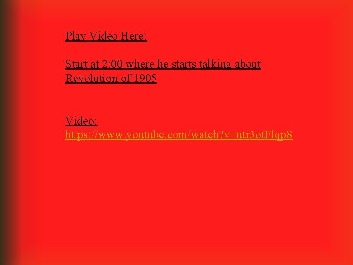 Play Video Here: Start at 2: 00 where he starts talking about Revolution of