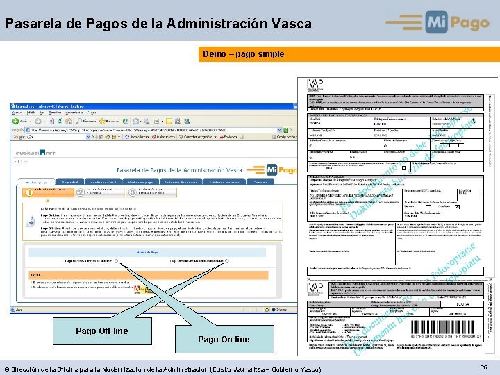 Pasarela de Pagos de la Administración Vasca Demo – pago simple SOLICITUD DE ADMISIÓN