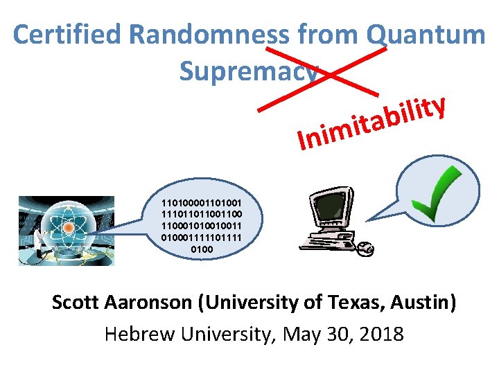 Certified Randomness from Quantum Supremacy y t i l i b a t i