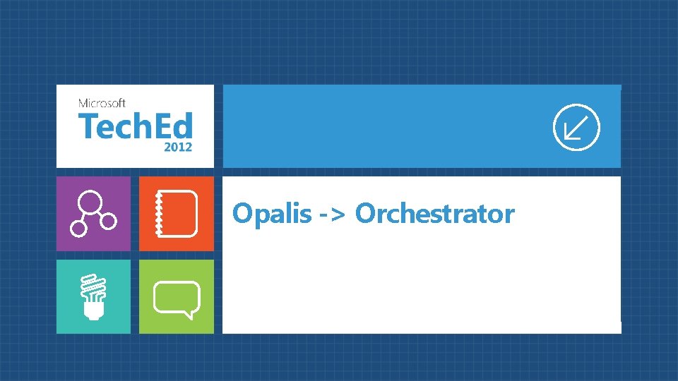 Opalis -> Orchestrator 